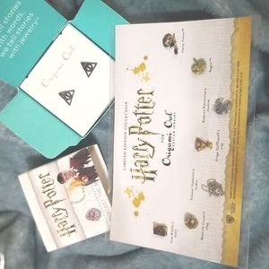 Origami owl Harry Potter earrings and 7 charms-